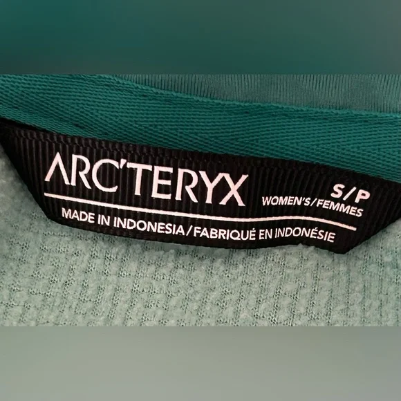 Arc'teryx Delta LT Jacket Textured Waffle Knit Fleece Women Aqua Size Small - Picture 5 of 6